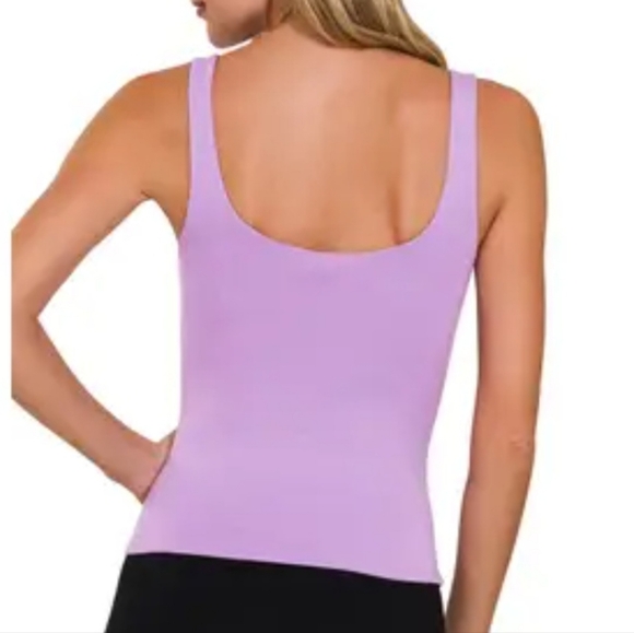 #400 SALE 🛑18 S,M,L Rayon Double Layered V-Neck Tank Top - Picture 4 of 4